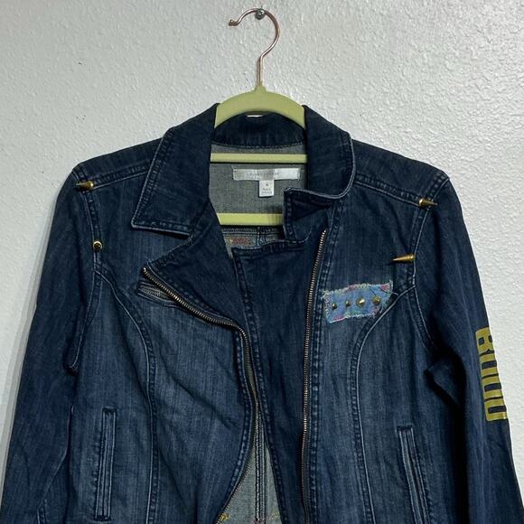 Upcycled Blue Denim Betty Boop Jean Jacket Sz M - Picture 3 of 13